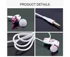 Stereo wired headset - White+Pink