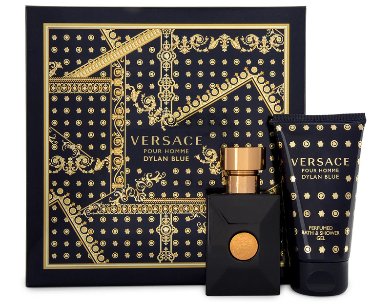 Versace Dylan Blue by Versace for Men - 3 Pc Gift Set 3.4oz EDT Spray,  0.3oz EDT Spray, 5.0oz Bath and Shower Gel in 2023