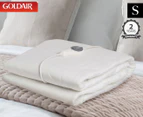 Goldair Fitted Single Bed Electric Blanket w/ Mattress Protector - White