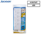 Jackson 4 AC Outlet Strip Light Power Board - White