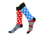 2 pairs - Oddzeez Fun Odd Socks - Combed Cotton - 'Freckled All Sorts'