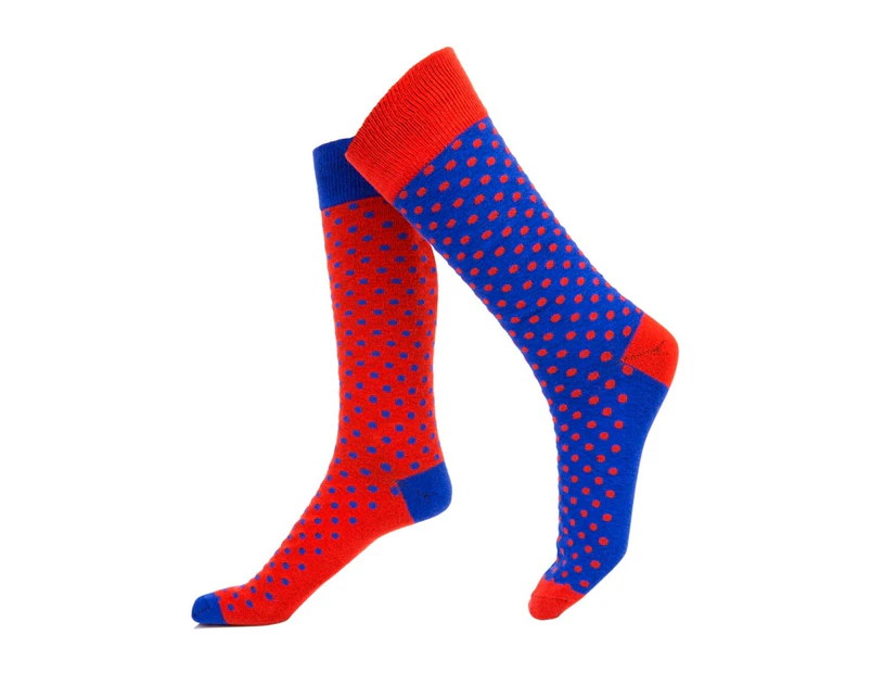 2 pairs - Oddzeez Fun Odd Socks - Combed Cotton - 'Pox Sox'