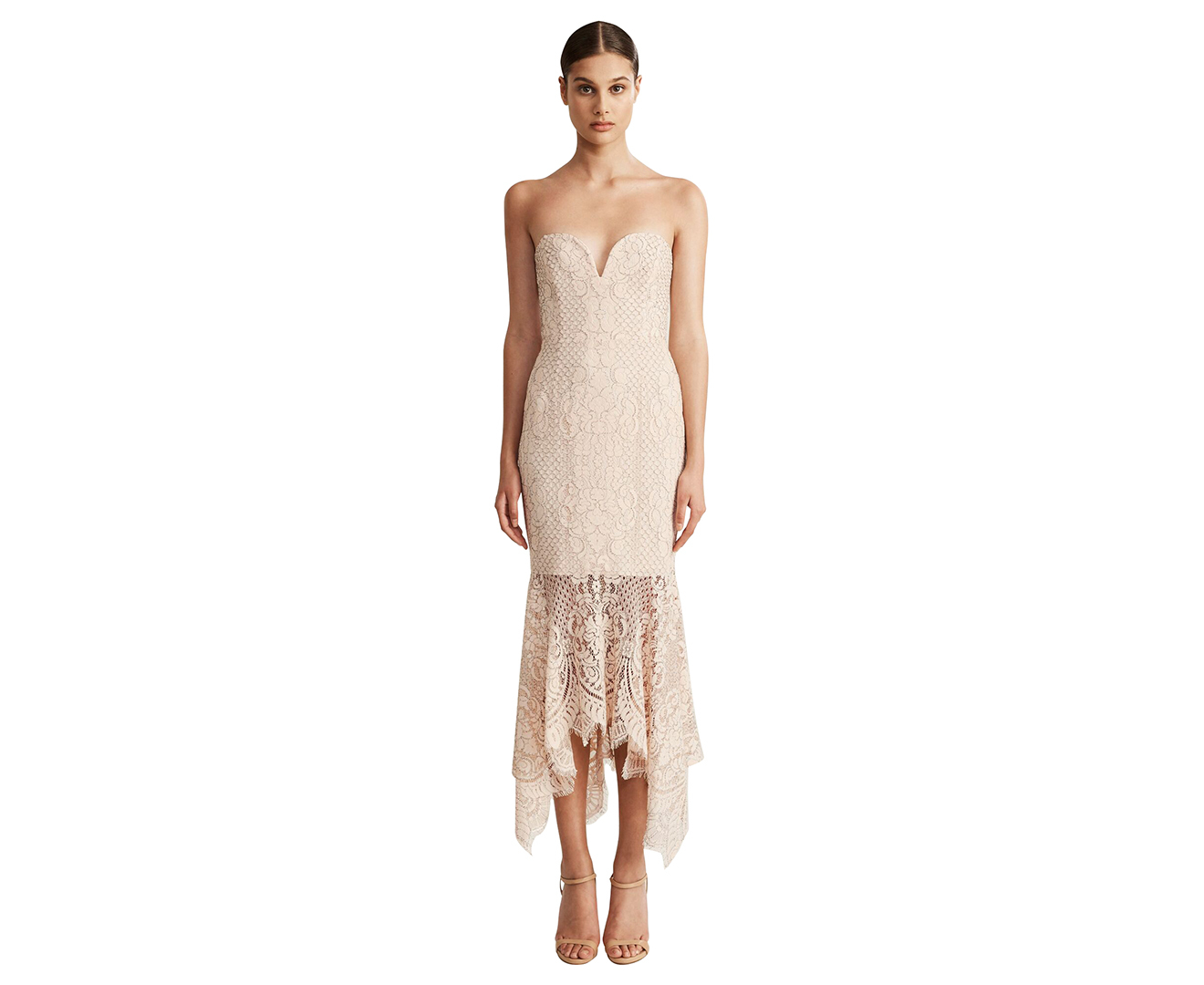 Shona joy clearance lace handkerchief dress