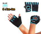 Latest Premium Women Gym Gloves Cycling Weight Lifting Mittens  Fitness Blue Colors -Size S