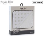 Bubba Blue 75x75cm Hooded Towel - Grey Stars