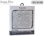 Bubba Blue 48x82cm Fitted Change Pad Mat Cover - Grey Stars