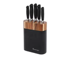 Stanley Rogers Black Oval Acacia 6 Piece Knife Block Set