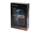 Stanley Rogers Black Oval Acacia 6 Piece Knife Block Set