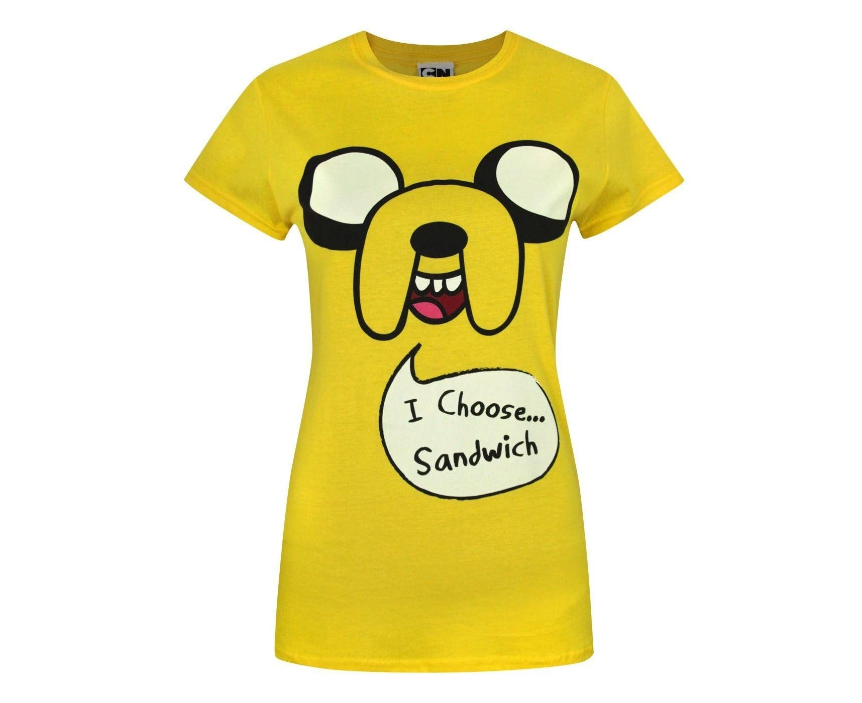 Adventure Time Womens Jake I Choose Sandwich T-Shirt (Yellow) - NS4518