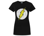 Flash Womens Distressed Logo T-Shirt (Black) - NS4229