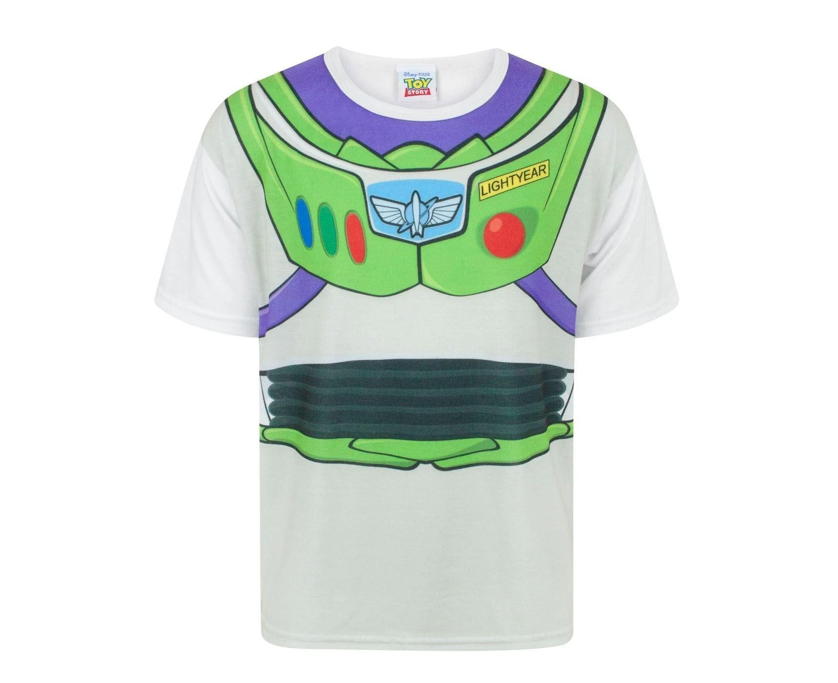 Disney Childrens Boys Toy Story Buzz Lightyear Costume T-Shirt (White) - NS4807