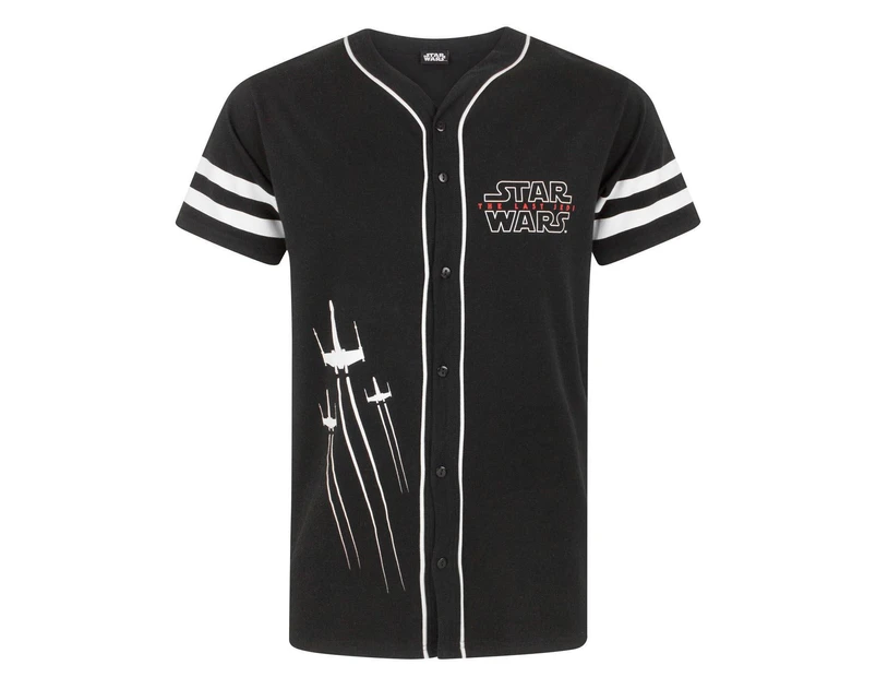 Star Wars Mens The Last Jedi X-Wing Baseball T-Shirt (Black) - NS4400