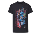 Marvel Official Boys Avengers Characters T-Shirt (Black) - NS4547