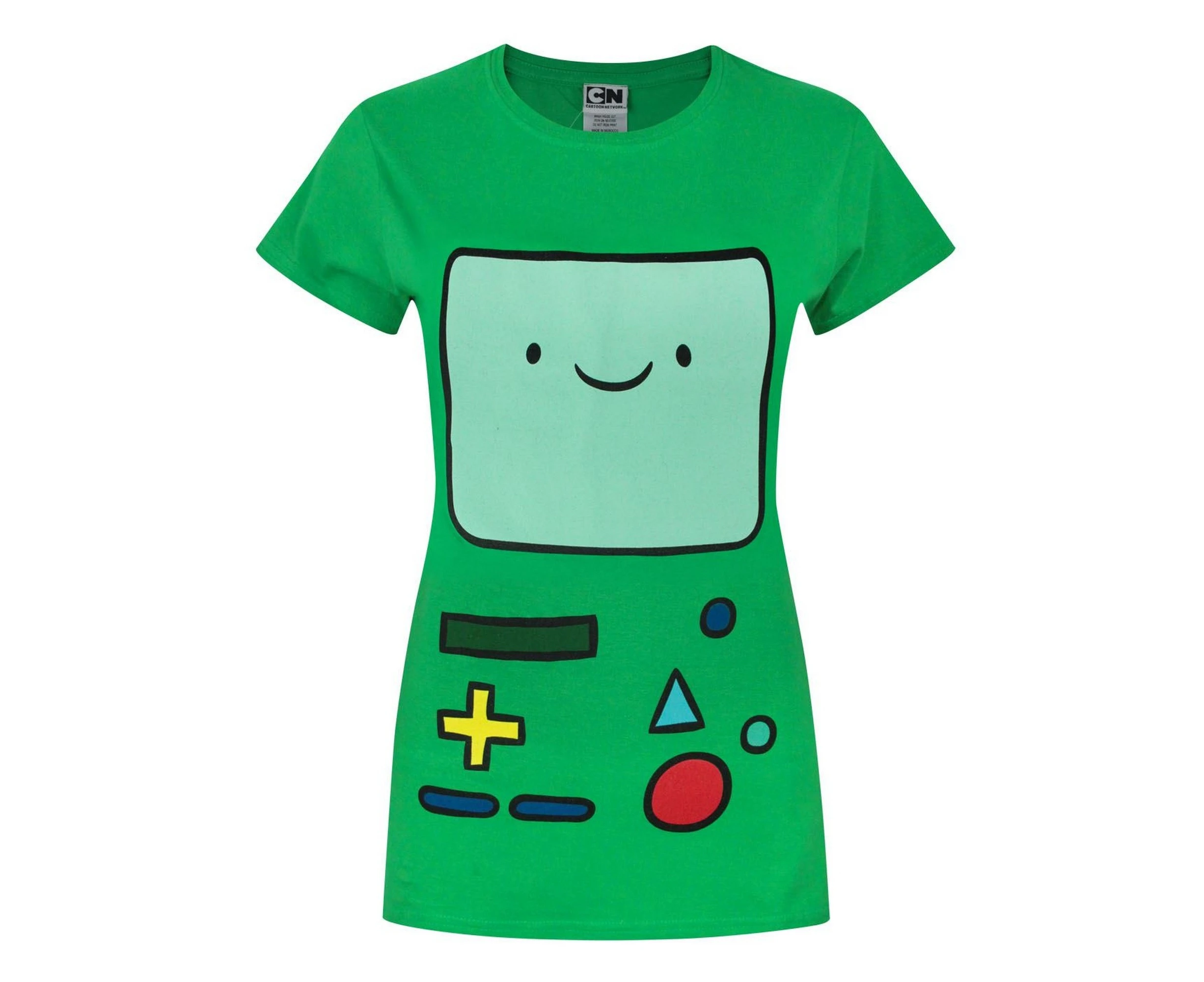 Adventure Time Womens BMO T-Shirt (Green) - NS4242