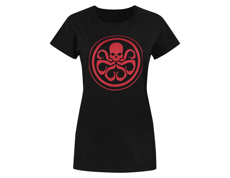 Marvel Womens Hydra Logo T-Shirt (Black) - NS4241