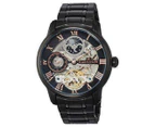 Earnshaw Men's 44mm Longitude Dual Time Automatic Stainless Steel Watch - Tuxedo Black