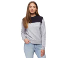 All About Eve Women's Logan Crew - Grey Marle/Navy