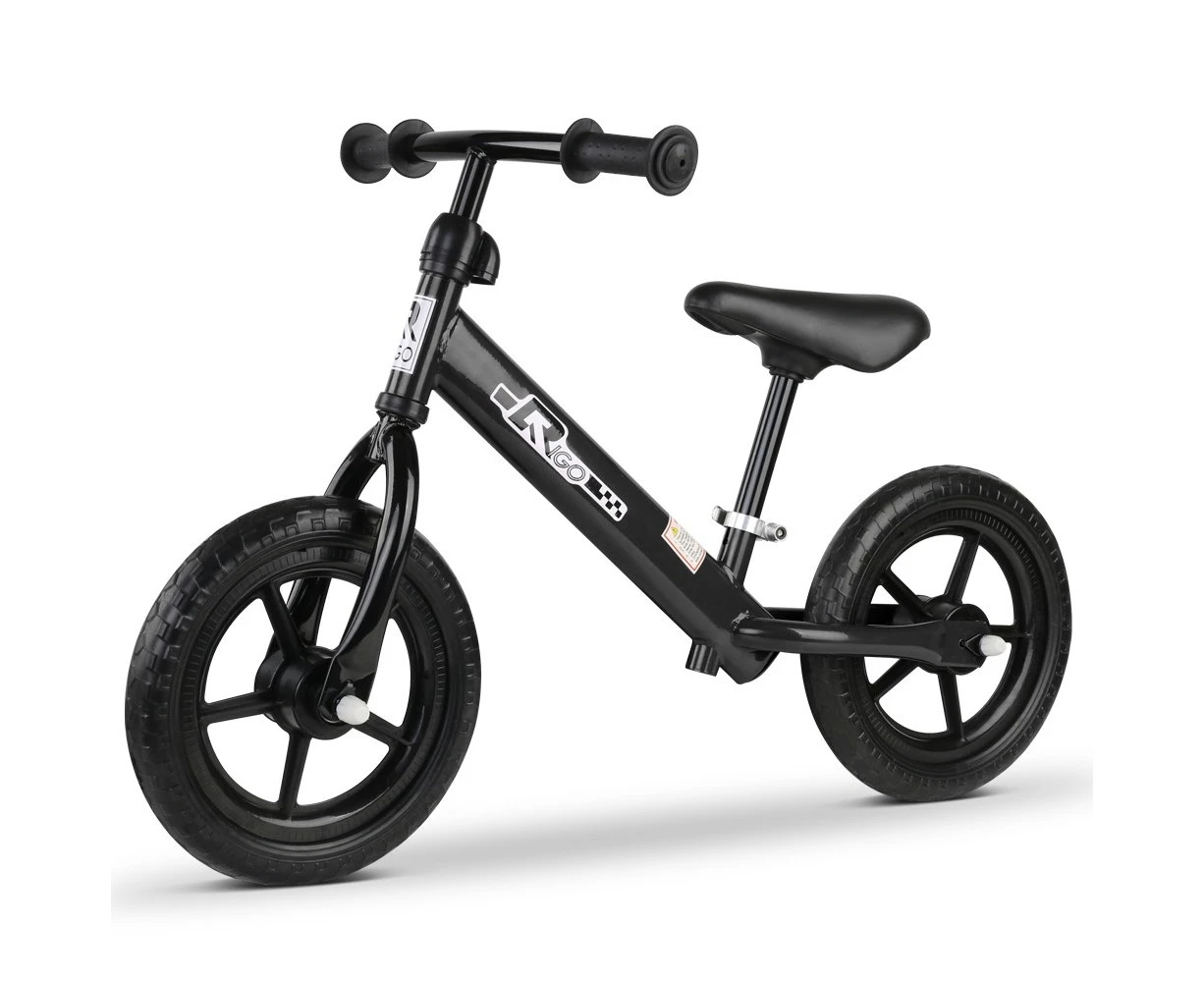 Kids Balance Bike Ride On Toys Push Bicycle Wheels Toddler Baby 12" Bikes-Black