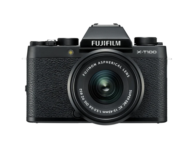 Fujifilm X-T100 Digital Cameras with XC 15-45mm f/3.5-5.6 OIS PZ Lens - Black