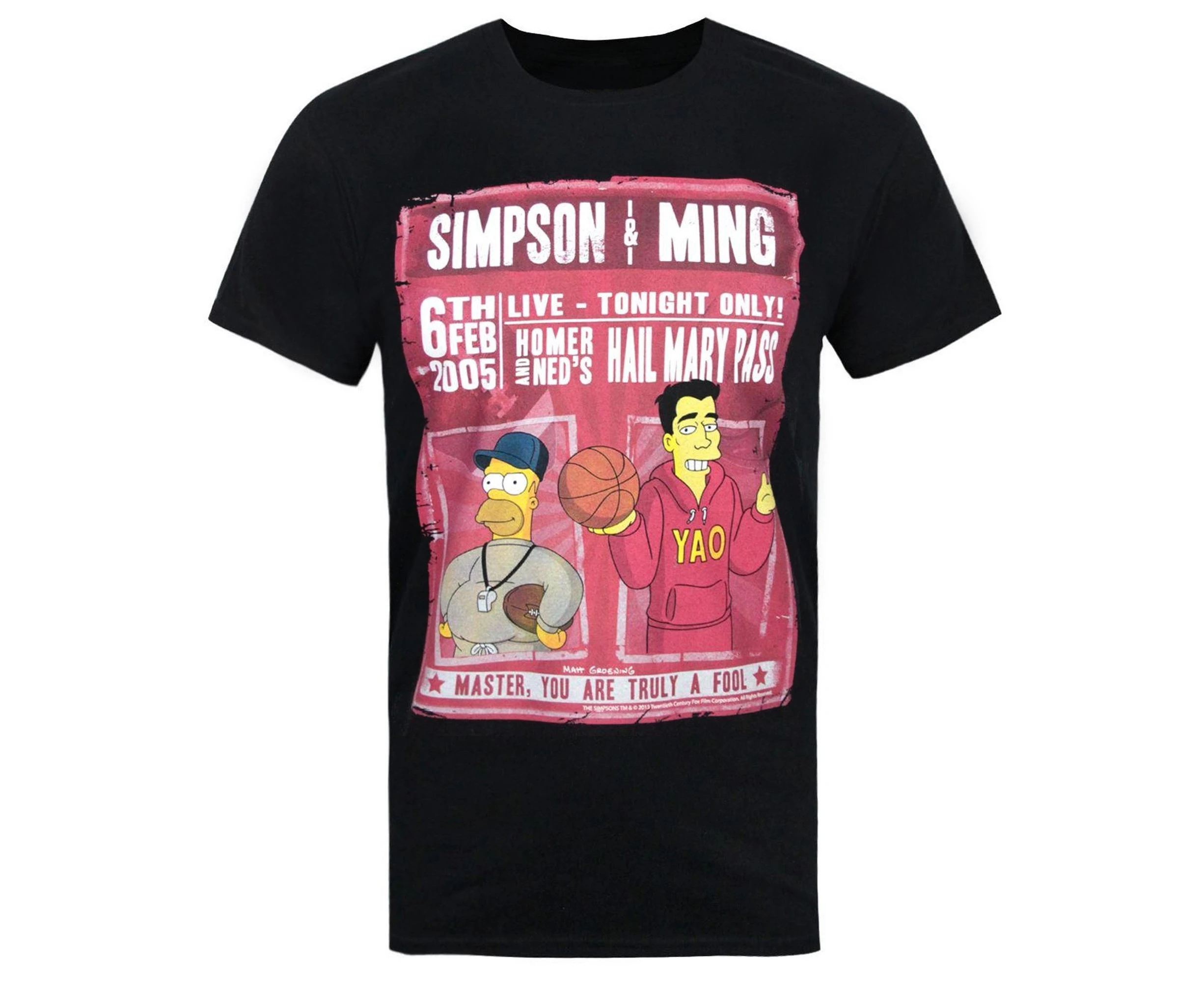 The Simpsons Officially Mens Simpson & Ming T-Shirt (Black) - NS4943