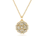 Mestige Lotus Necklace w/ Swarovski® Crystals - Gold