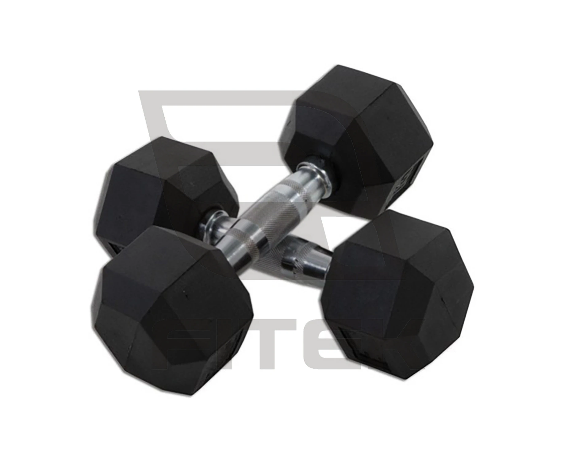 FITEK Hex Rubber Dumbbell 9KG Pair