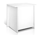 Bedside Table Shelf Storage Cabinet Cupboard Anti-Scratch 2 Drawers Retro Lamp Nightstand Bedroom Home Furniture White