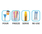Cherub Baby Freeze N Squeeze Reusable Ice Treat Pouch 20-Pack - Green & Blue