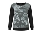 Nightmare Before Christmas Womens Sublimation Sweater (Black) - NS4243