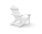 Adirondack Wooden Chair Outdoor Garden Patio Armchair Foldable Beach Fishing Lounge Yard Rest High Back Seat Furniture