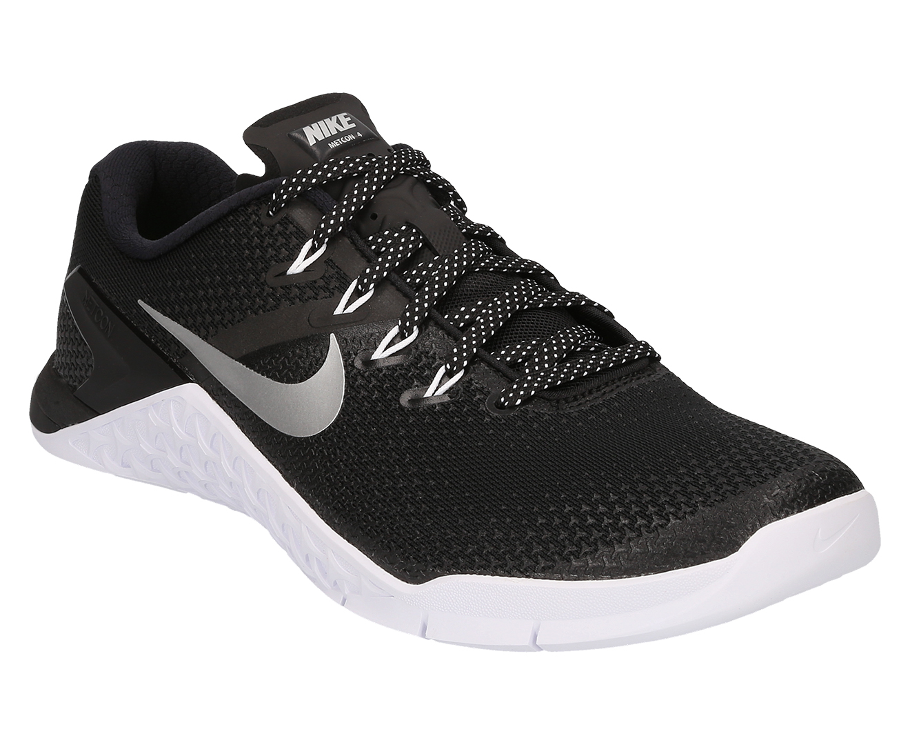 Nike Women's Metcon 4 Shoe - Black/Metallic Silver-White | Catch.co.nz