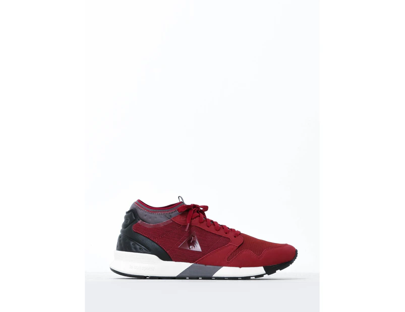 Le Coq Sportif Mens Omicron Craft Sneakers In Red Grey Sneakers