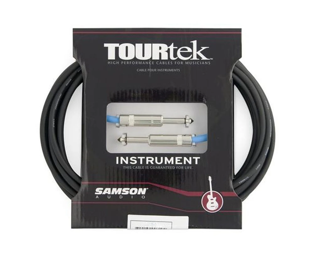 Samson Tourtek 10ft 3m 6mm Jack PL Line IN Cable for Guitars ProAudio Instrument