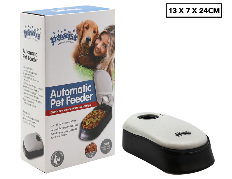 Pawise Automatic Pet Feeder - Black/White