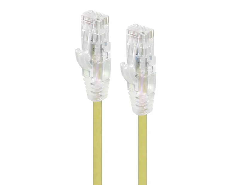 Alogic C6S-0.50YEL 0.50m Yellow Ultra Slim Cat6 Network Cable - Series A
