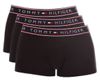 Tommy Hilfiger Men's Cotton Stretch Trunks 3-Pack - Black