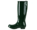 Hunter Women's Original Adjustable Gloss Wellington Boot - Green