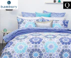 Bambury Marrakech Queen Bed Quilt Cover Set - Blue/Grey