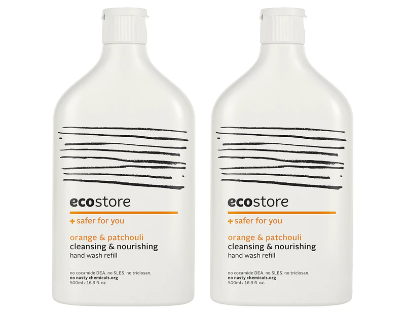 2 x Ecostore Hand Wash Refill 500mL - Orange & Patchouli