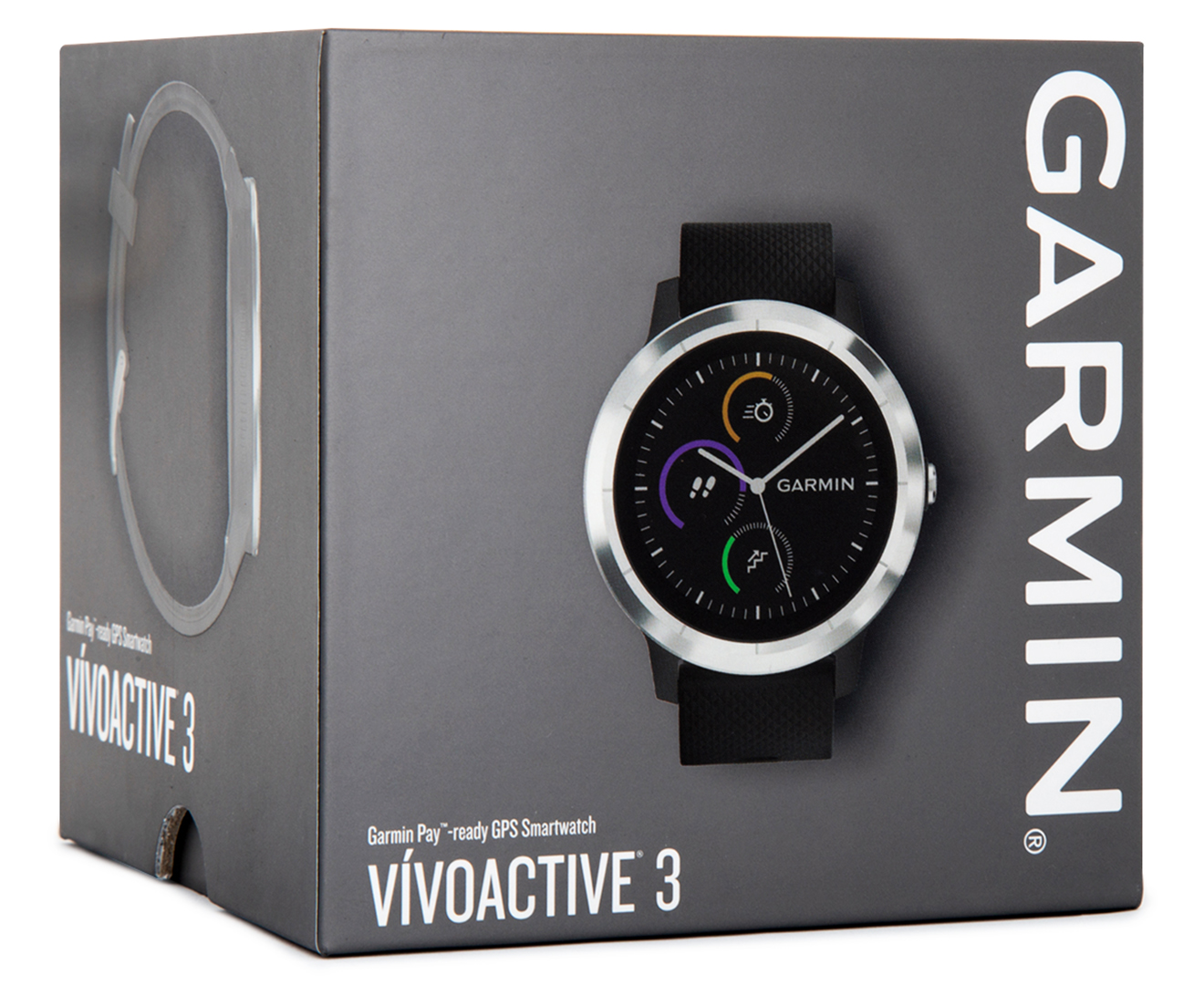 Garmin Vivoactive 3 Smartwatch - Black/Stainless Steel 753759173173 | eBay