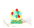 Handmade Pop Up Happy Birthday Balloons Greeting Card