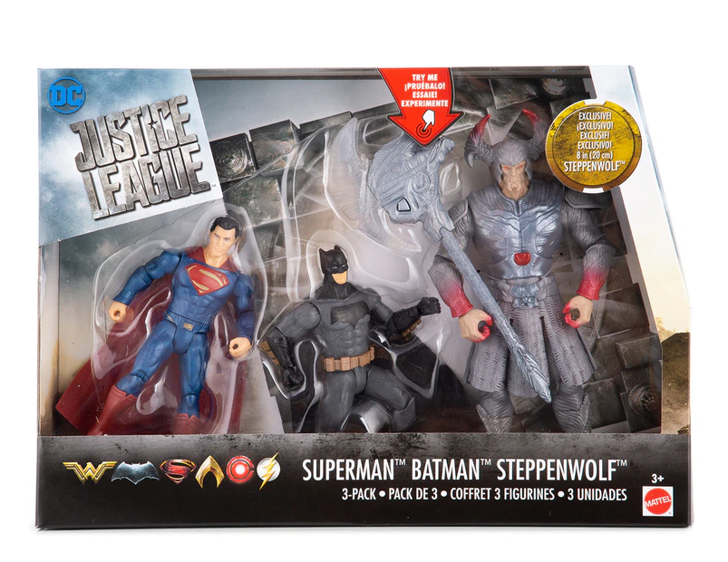 Justice League Superman Batman Steppenwolf 3-Pack  