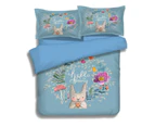 3D Rabbit Love 029 Bed Pillowcases Quilt