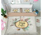 3D Rabbit Love 029 Bed Pillowcases Quilt