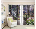 3D Forest Elf Cottage 2306 Curtains Drapes