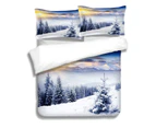 3D Sunset Snow 104 Bed Pillowcases Quilt