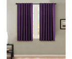 2 Panels Pair Curtains Blockout for Living Room/Girl's Bedroom, Rod Pocket/ Back Tab Top Blackout Window Curtain Drapes, Plum Purple