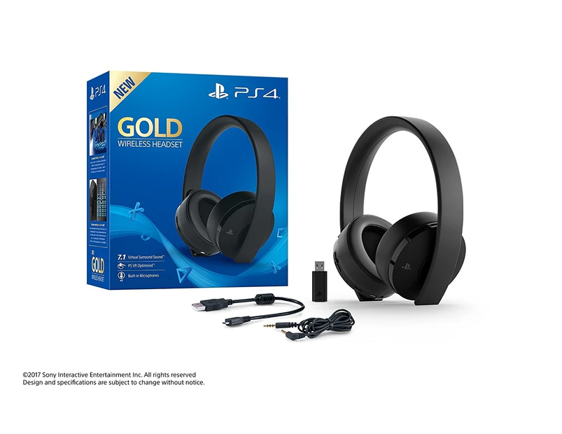PlayStation 4 Gold Wireless Headset [Black]