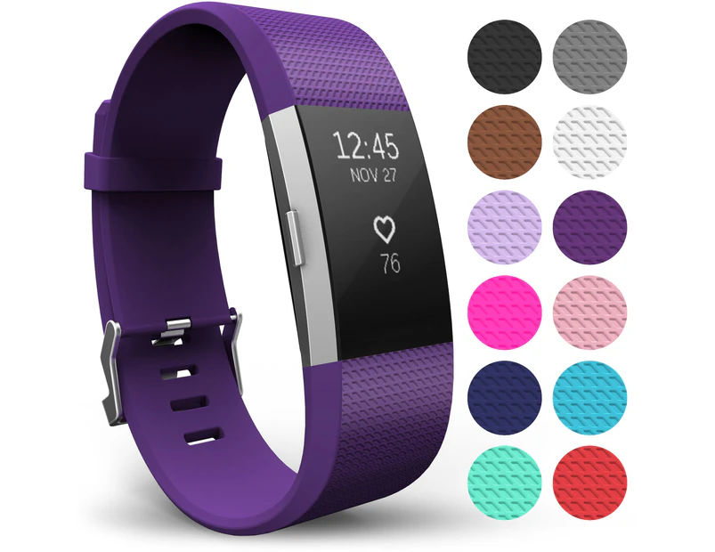 Yousave Fitbit Charge 2 Strap Single (Small) - Plum