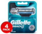 Gillette Mach3 Razor Cartridges 4pk